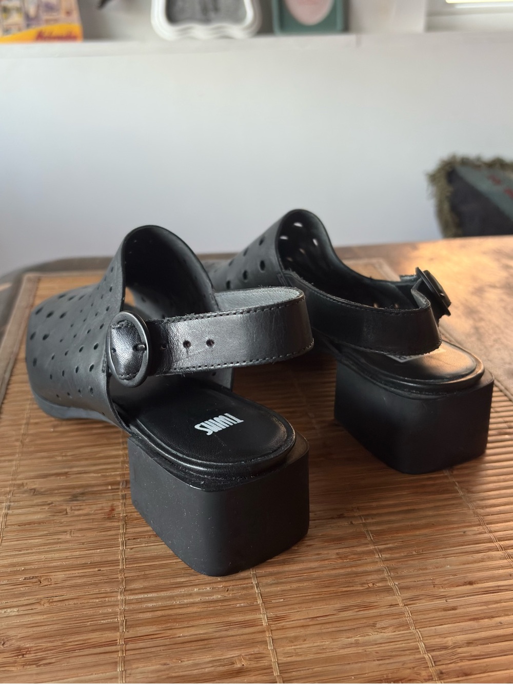 Camper Black leather Slingback Block-Heel Sandal - Picture 8 of 8